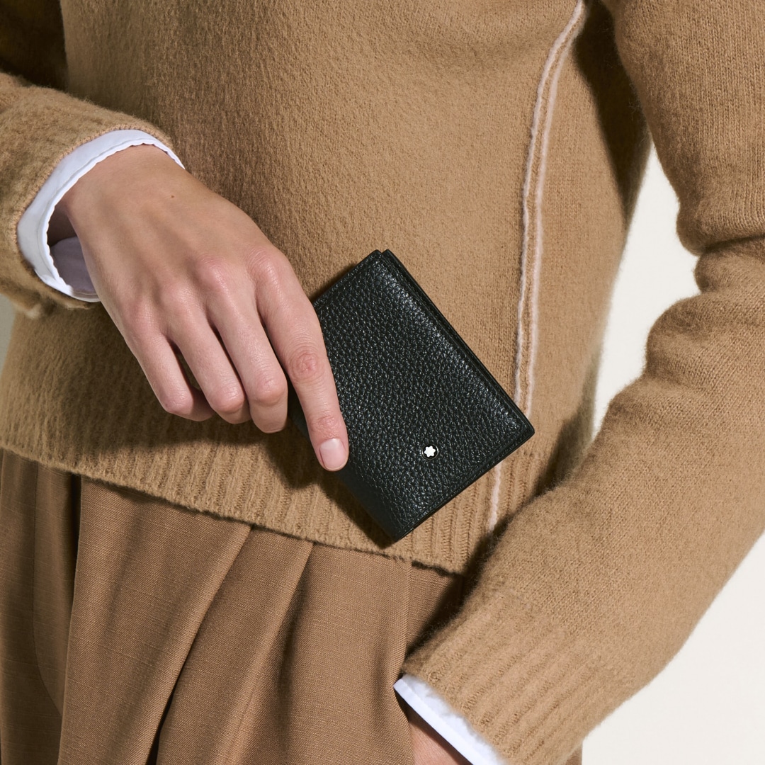 软皮精选系列4卡位卡片夹 经典黑