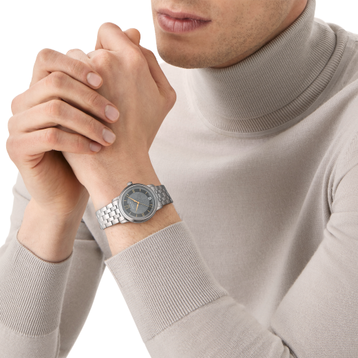 传统系列日期自动上链腕表 太空灰