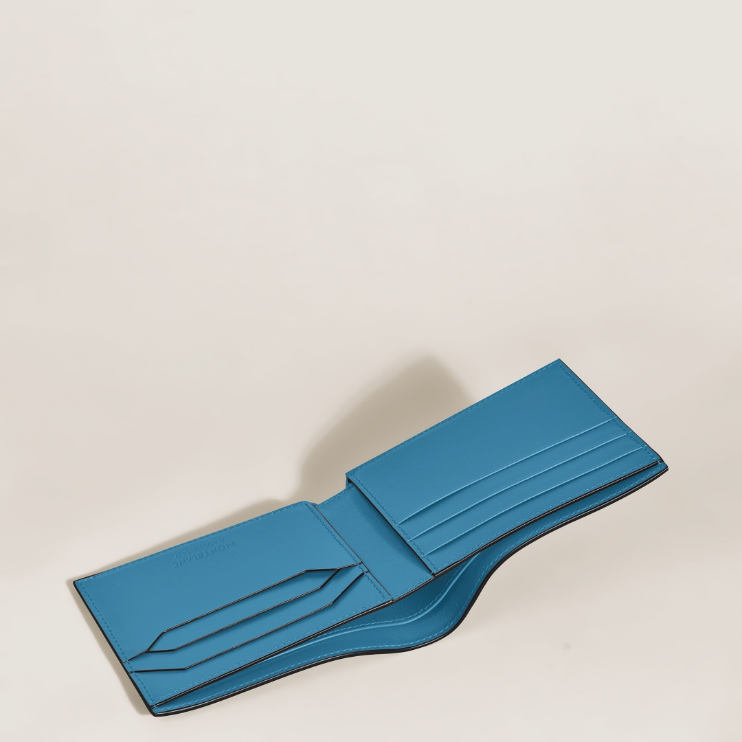 大班系列墨韵6卡位钱夹 雾霾蓝