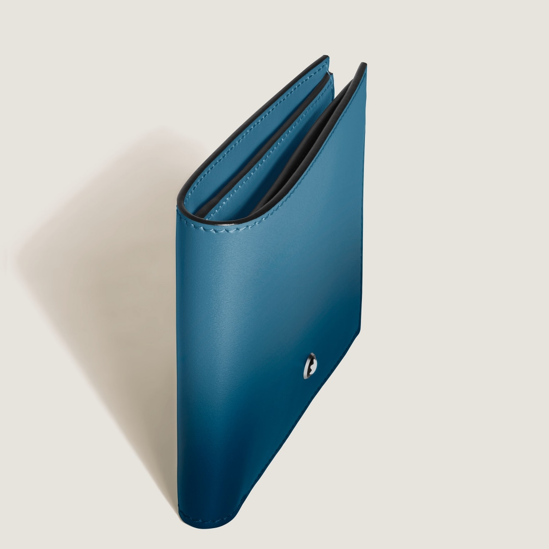 大班系列墨韵6卡位钱夹 雾霾蓝