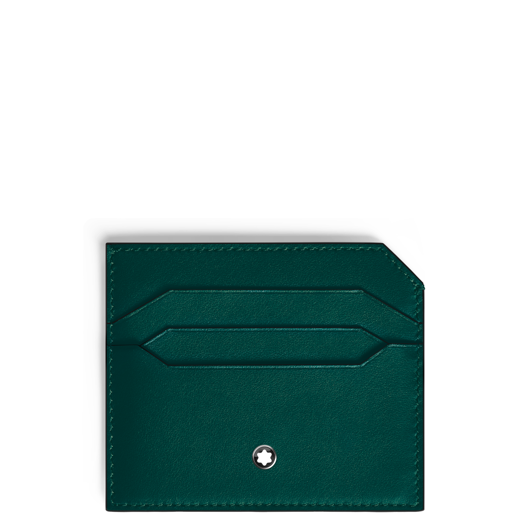 软皮6卡位卡片夹 孔雀绿