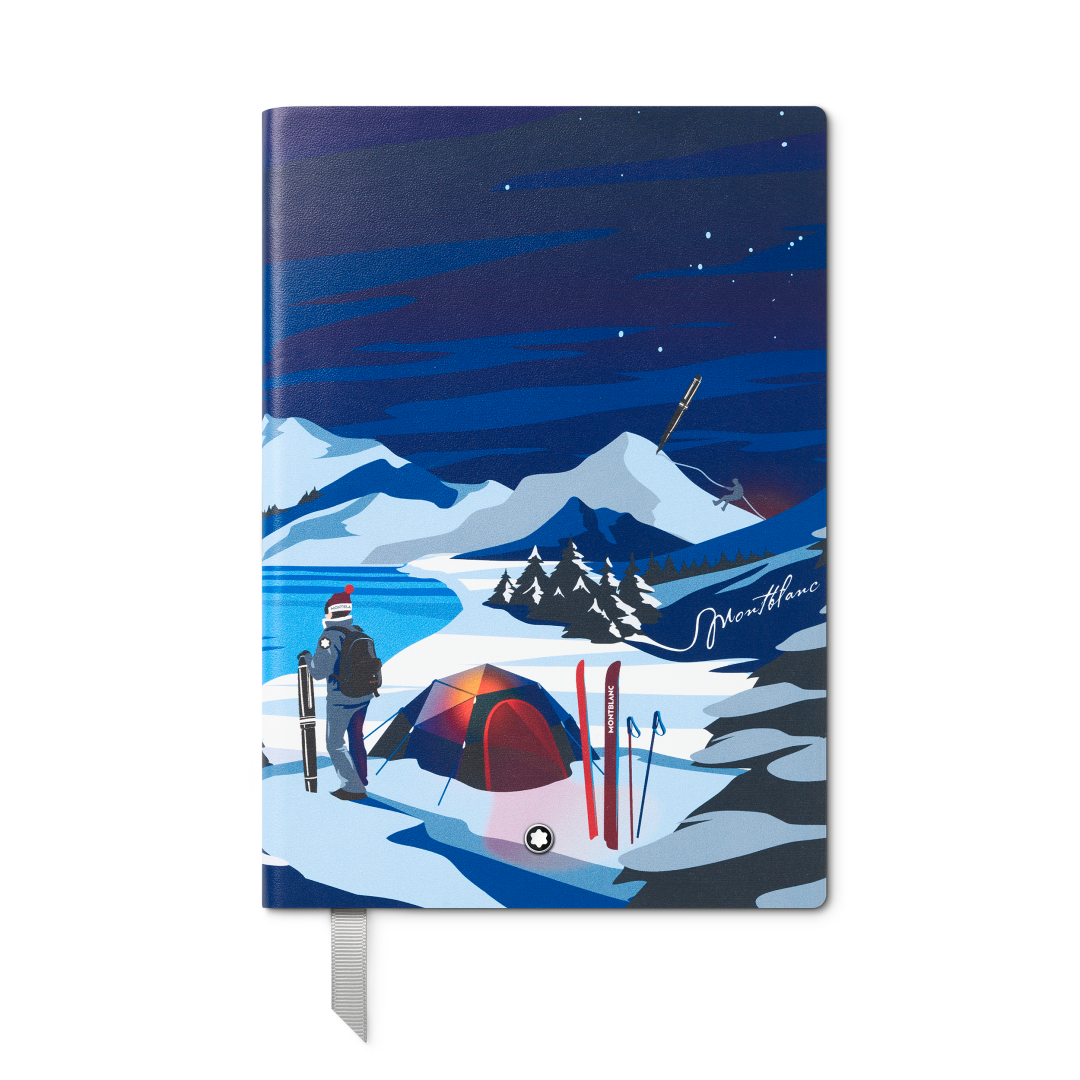 笔记本#146小号，欢度假日系列，蓝色 - 横格