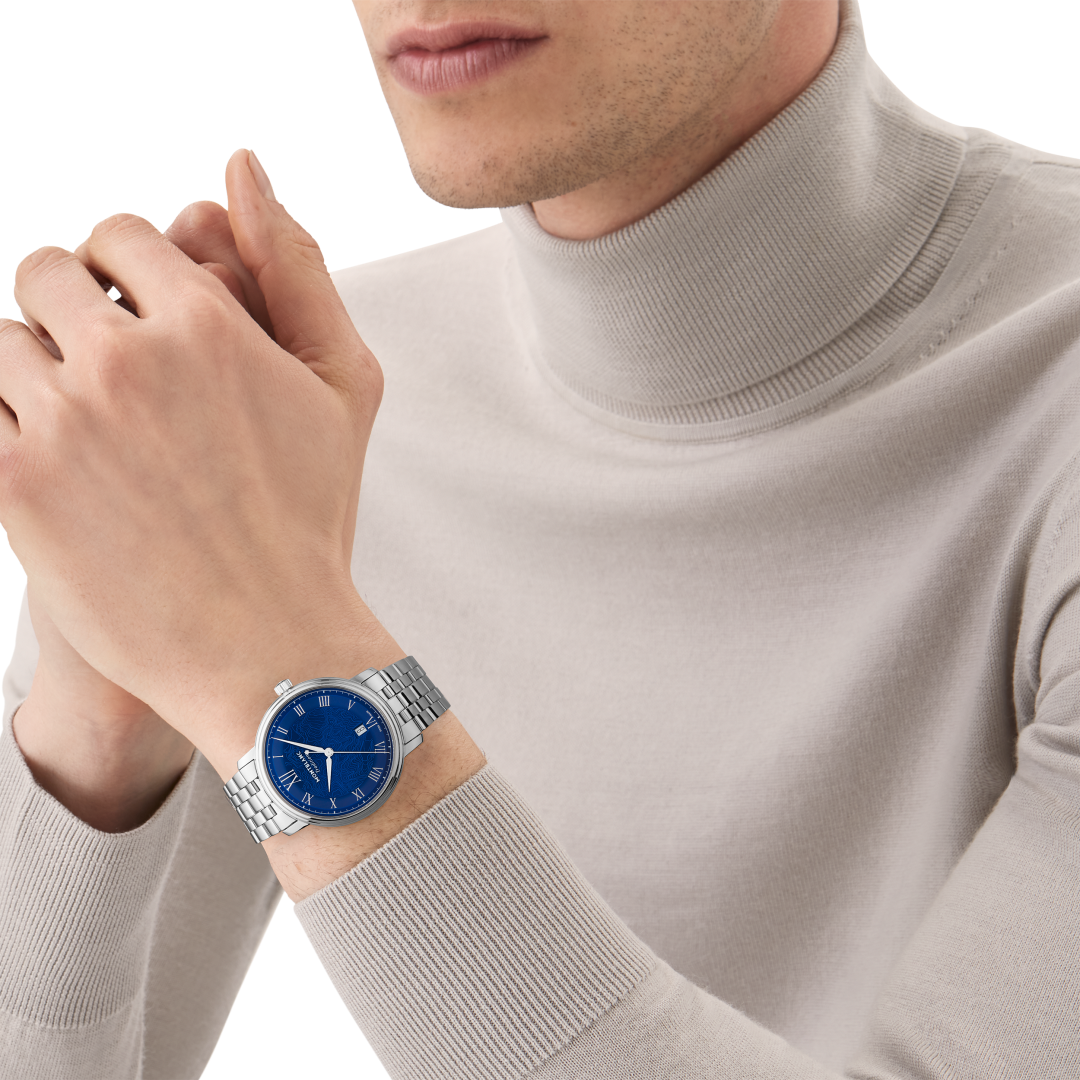 万宝龙传统系列日期自动上链腕表 午夜蓝