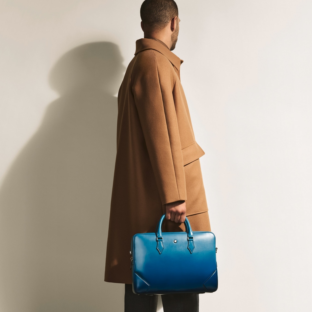 大班系列墨韵公文包 雾霾蓝