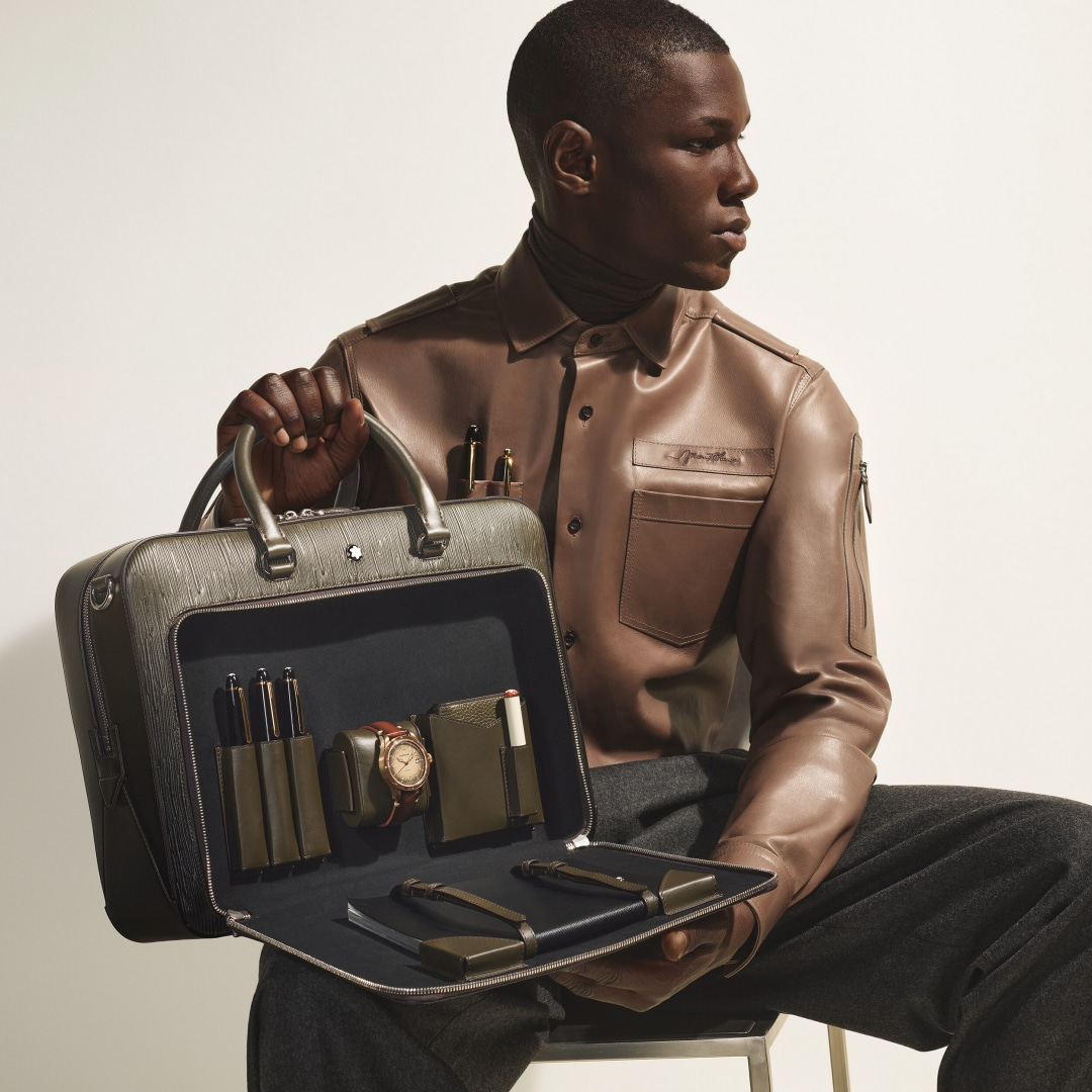 书写旅行家公文包 卡其绿