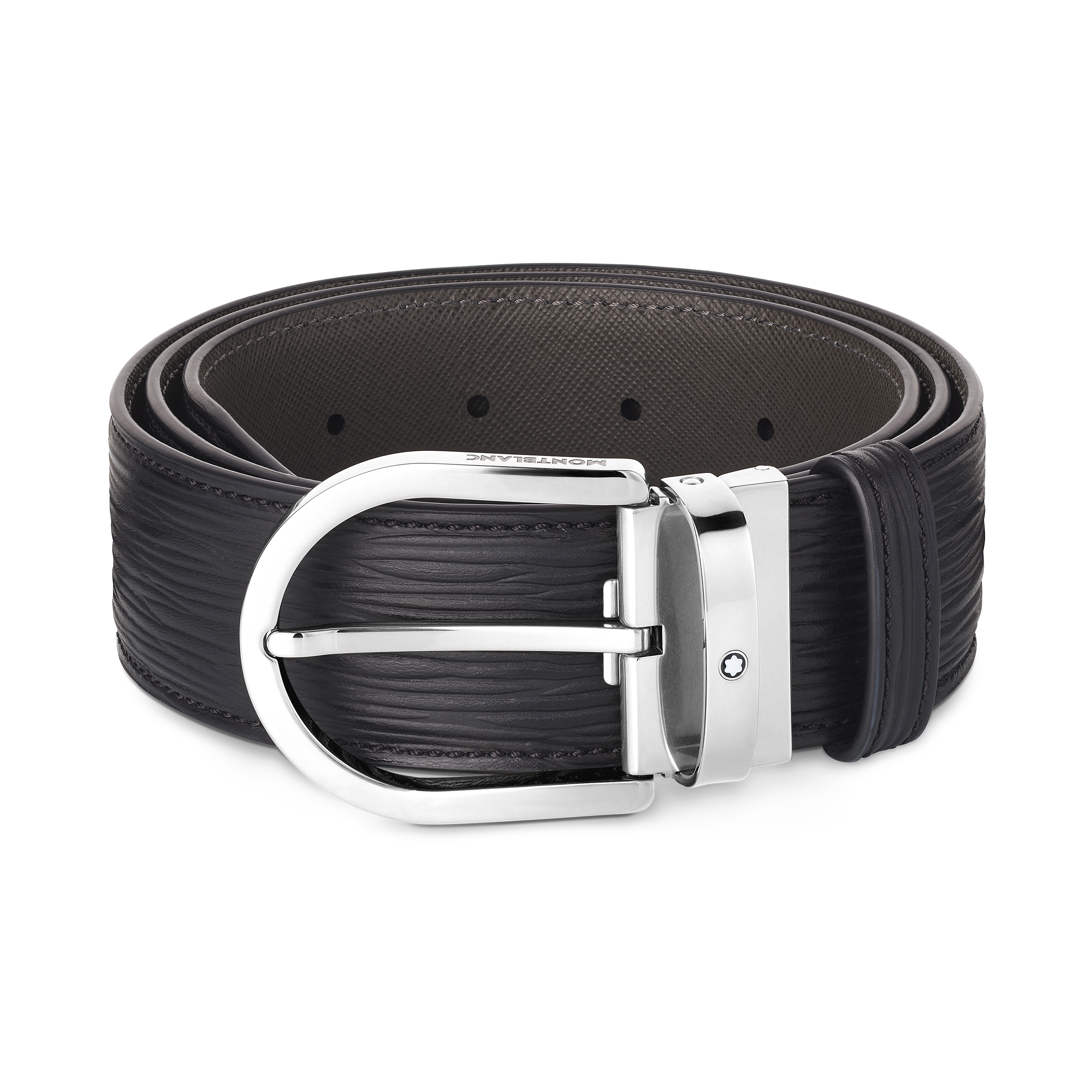 万宝龙马蹄形带扣黑色腰带 40毫米
